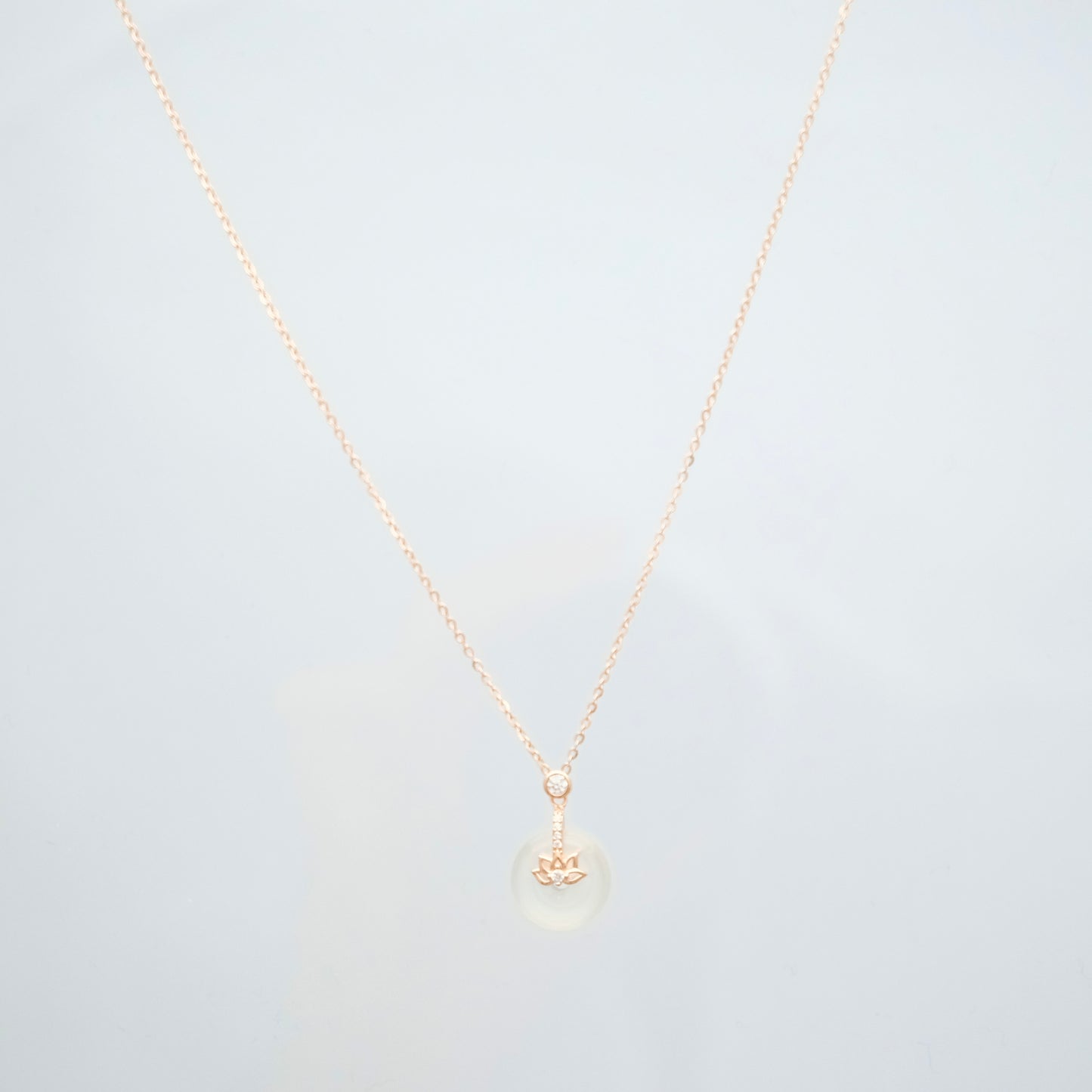 White Jade Rose Gold Silver