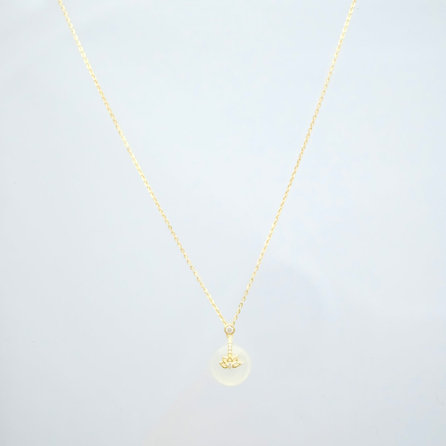 White Jade Gold plated Neckalce