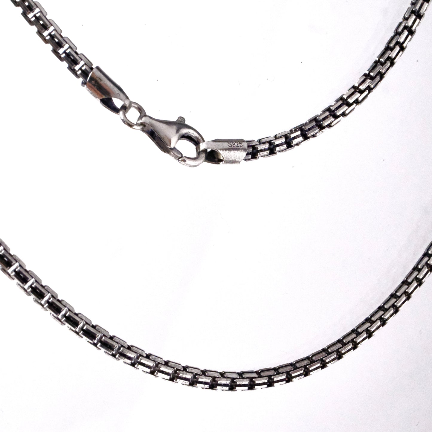 Serpent Skin Silver Man Chain