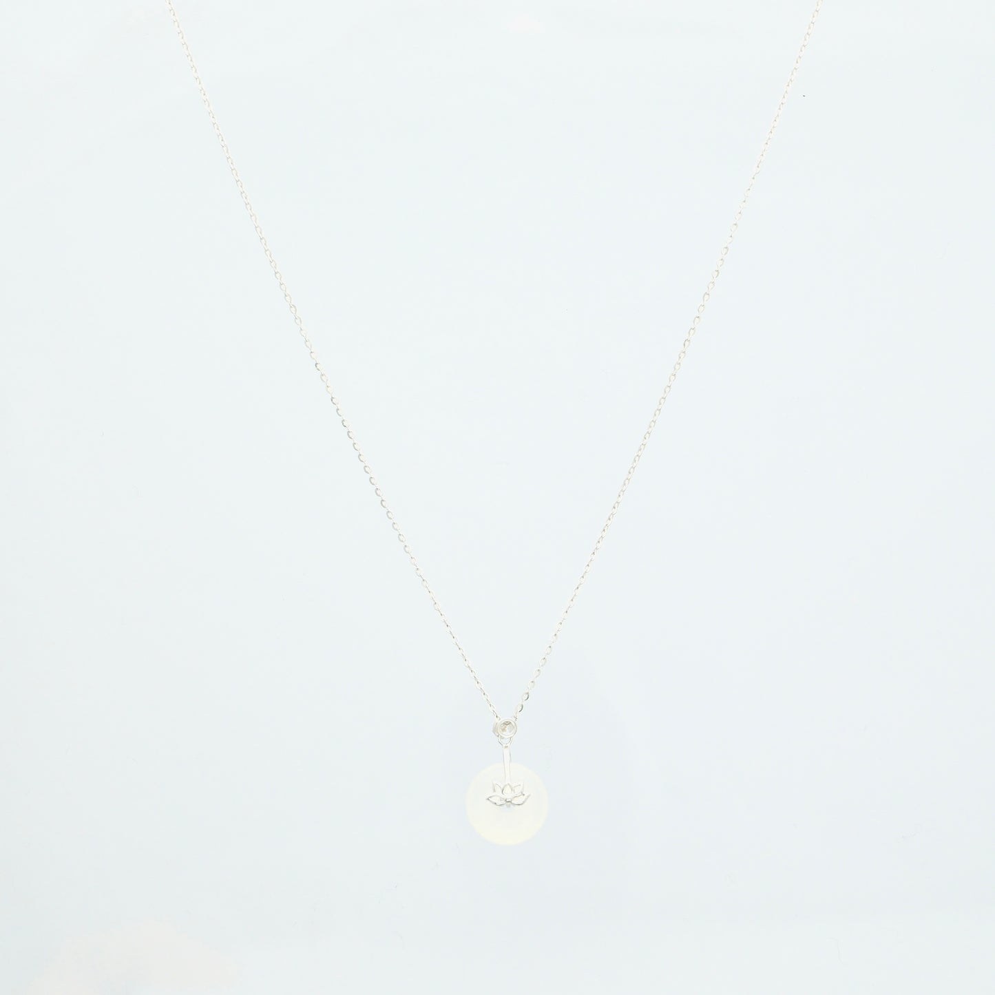 White Jade Silver Whisper Pendant