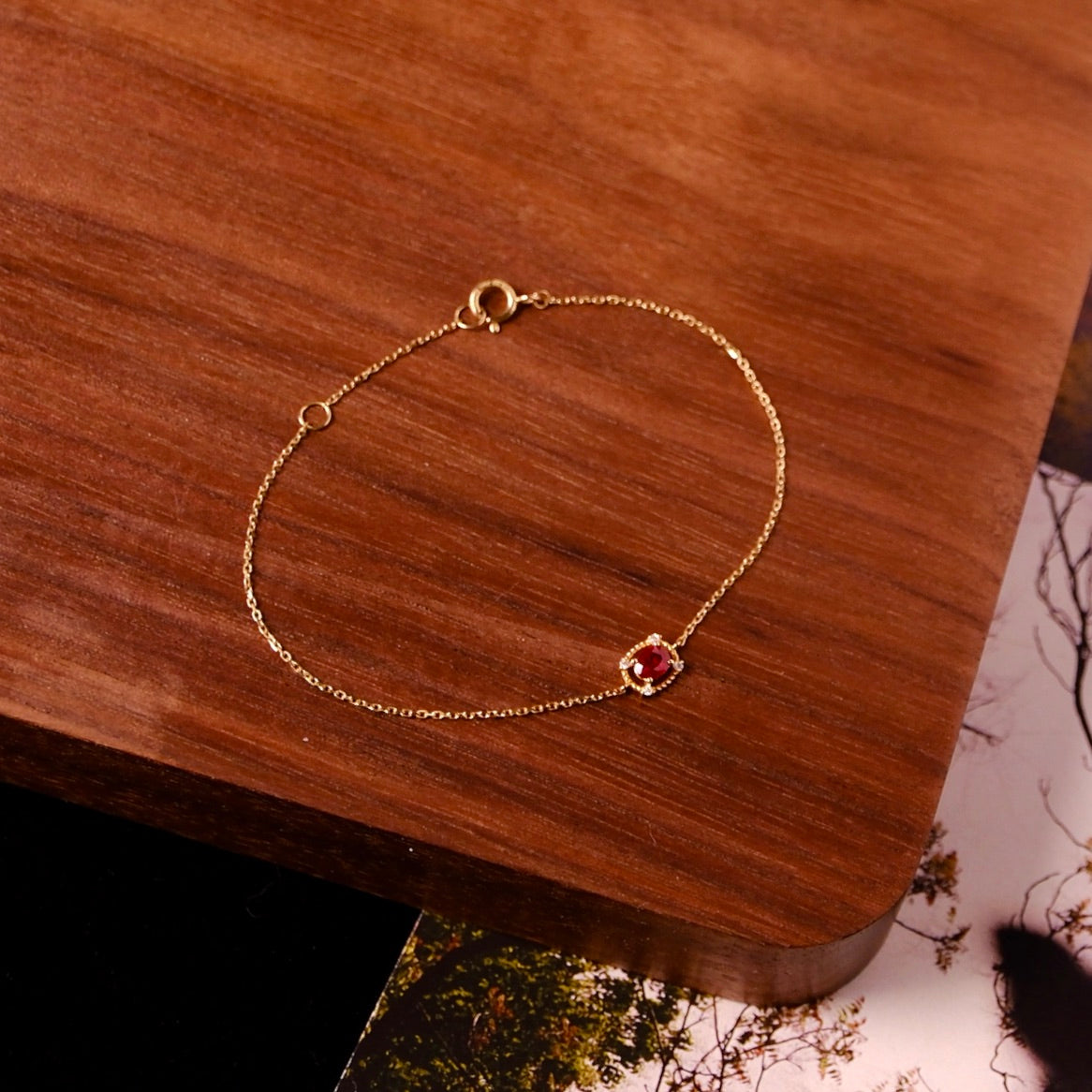 Crimson Ruby Bracelet 18K GOLD