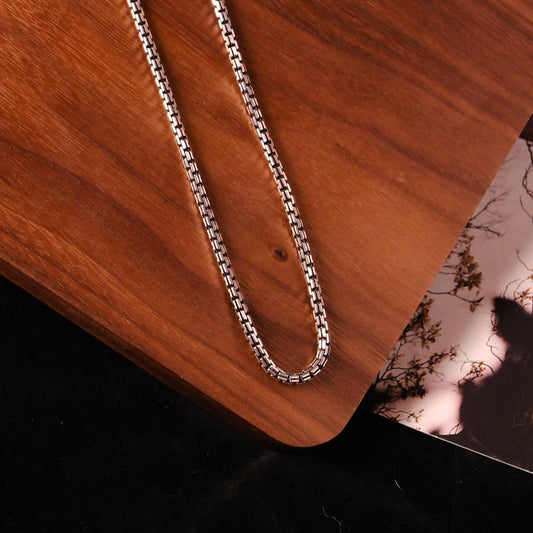 Serpent Skin Silver Man Chain