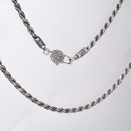 Classic Rope Chain Necklace - 925 Sterling Silver