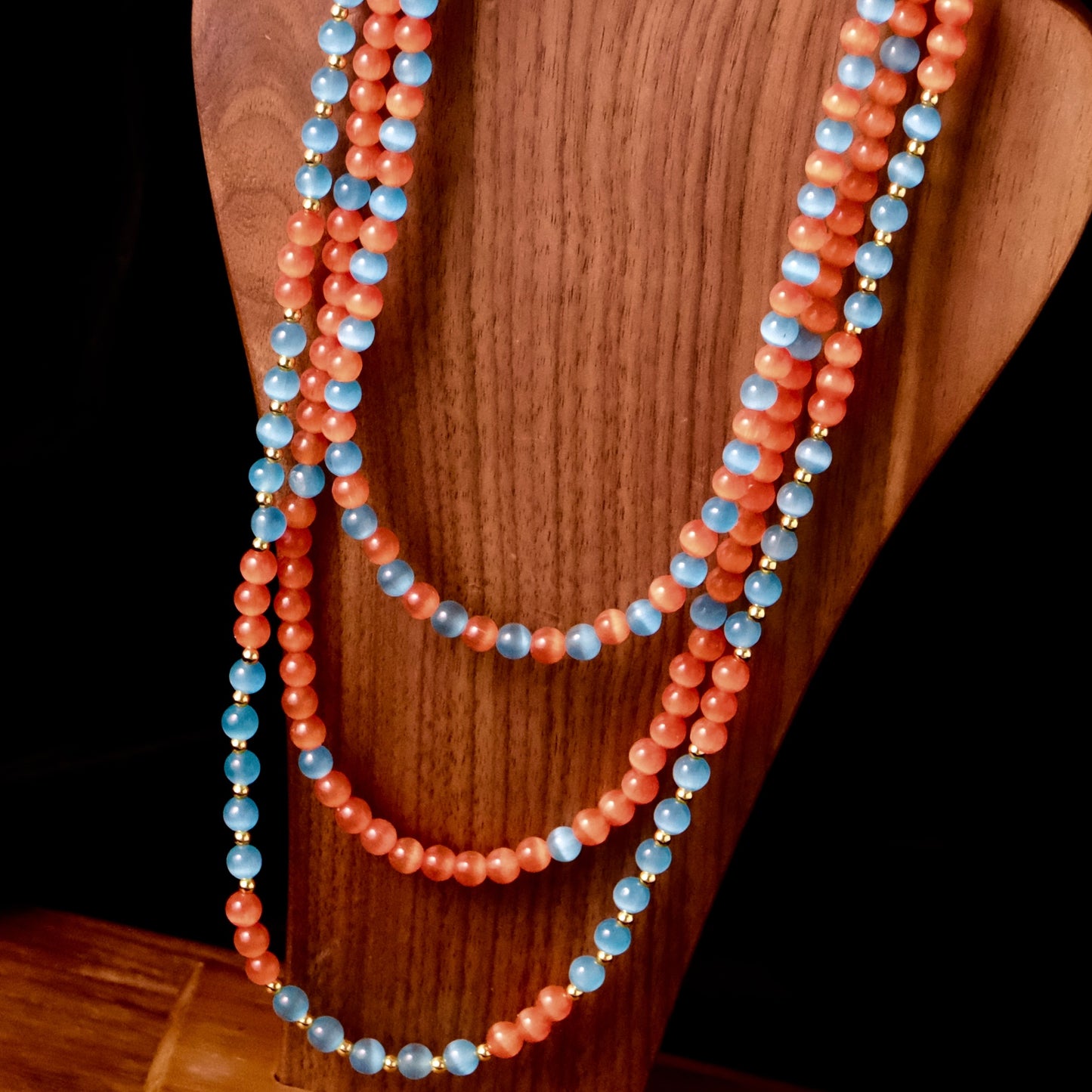 Egyptian-Style Cat’s Eye Gemstone Necklace