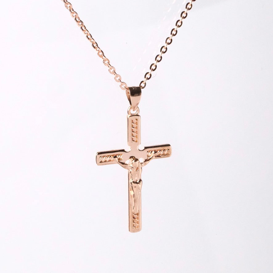 Jesus Crucifix Pendant +1 different Cross extra (1 chain + 2 Cross)