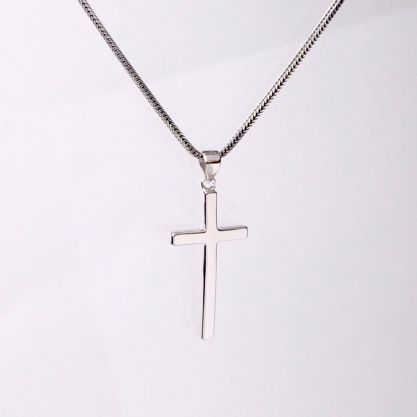 Sterling Silver Cross Necklace for Man