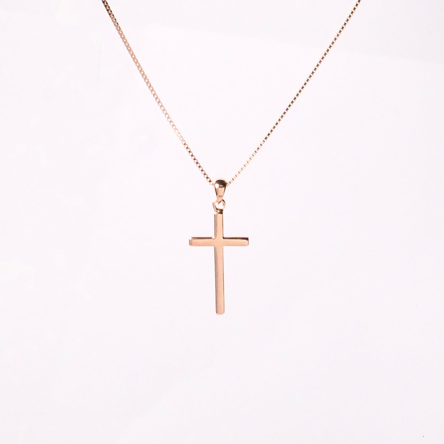 Rose Sterling Silver Cross Pendant + 1 extra cross (1 chain + 2 Cross)