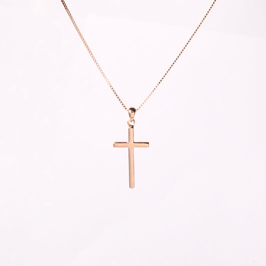 Rose Sterling Silver Cross Pendant + 1 extra cross (1 chain + 2 Cross)