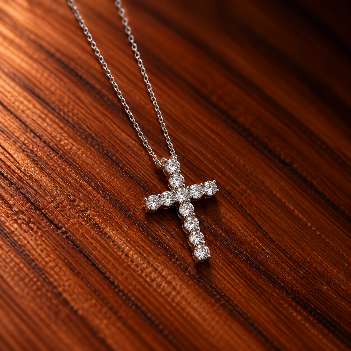 Eternal Radiance Cross Necklace