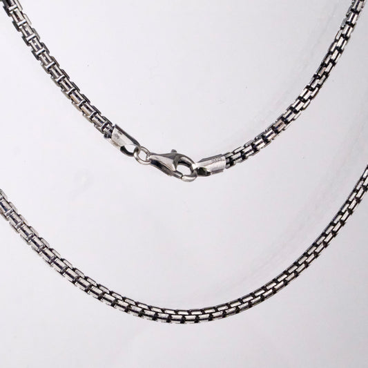 Serpent Skin Silver Man Chain