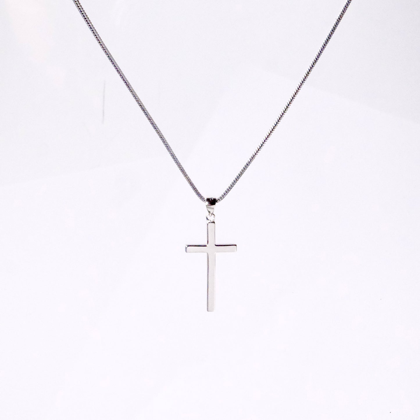 Sterling Silver Cross Necklace for Man